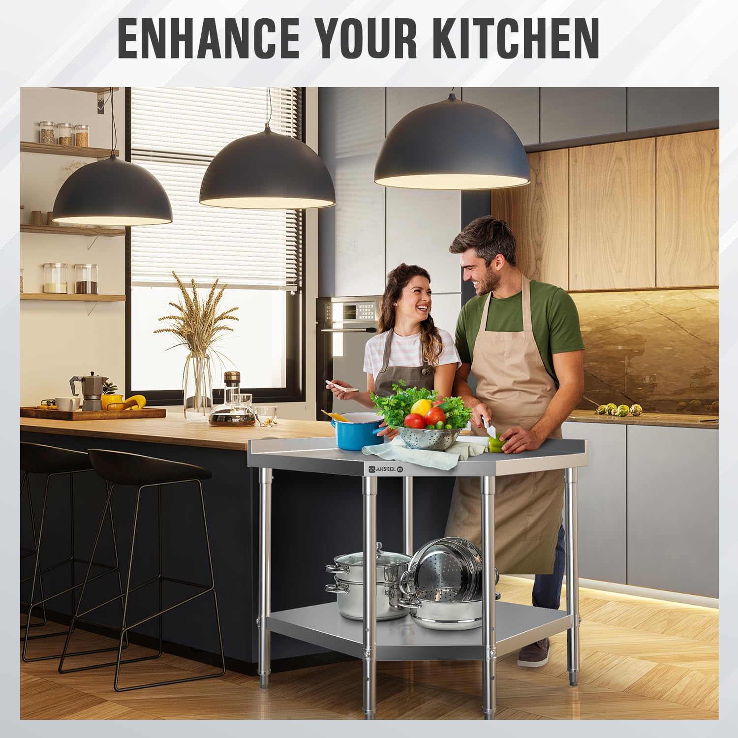 Stainless Steel Corner Work Ta - Commercial Kitchen Tables บทวิจารณ์และราคา