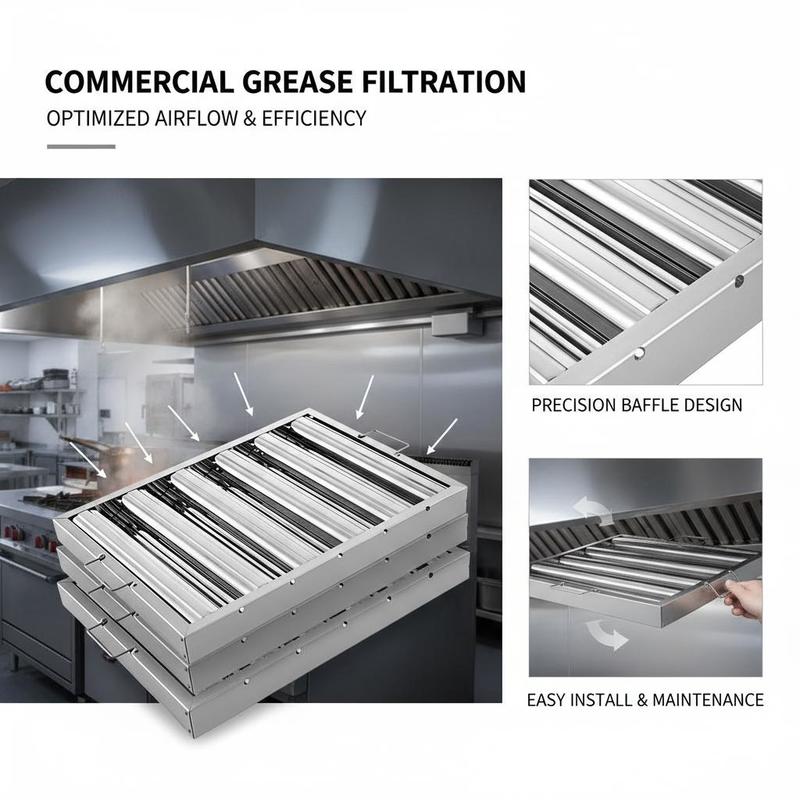 6 Pieces Range Hood Baffles 19 - Commercial Kitchen Hood Design บทวิจารณ์และราคา