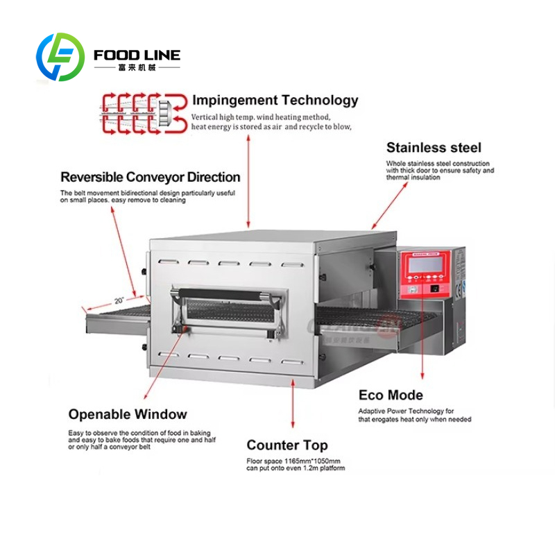 High Efficiency Customized Piz - Pizza Conveyor Oven บทวิจารณ์และราคา