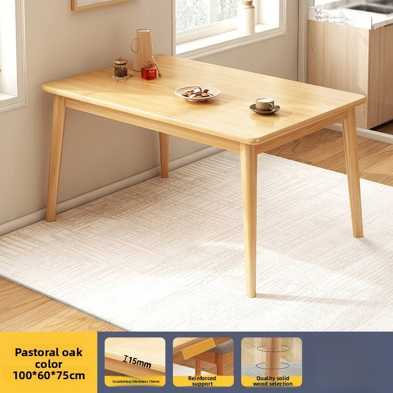 Solid Wood Leg Dining Table fo - Commercial Kitchen Small Space บทวิจารณ์และราคา
