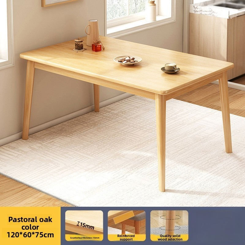 Solid Wood Leg Dining Table fo - Commercial Kitchen Small Space บทวิจารณ์และราคา