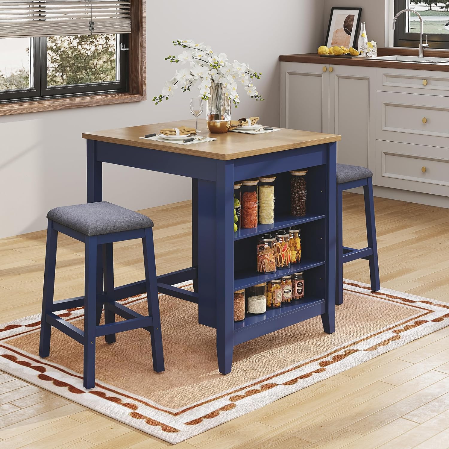3pc Dining Table Set for 2 Woo - Commercial Kitchen Small Space บทวิจารณ์และราคา
